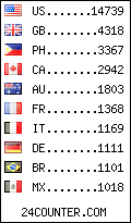 visitors by country counter