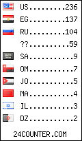 visitors by country counter