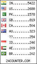 visitors by country counter