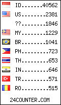 visitors by country counter