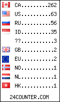 visitors by country counter