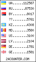 visitors by country counter