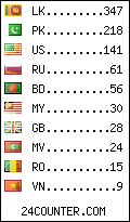 visitors by country counter