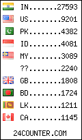 visitors by country counter