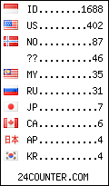 visitors by country counter