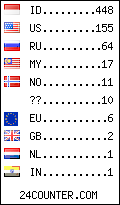 visitors by country counter