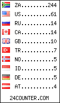 visitors by country counter