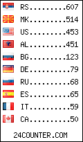 visitors by country counter