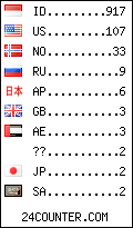 visitors by country counter