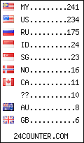 visitors by country counter