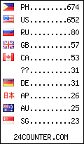 visitors by country counter