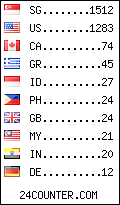 visitors by country counter