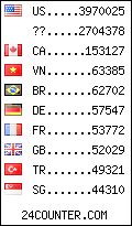 visitors by country counter