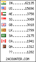visitors by country counter