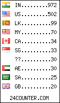 visitors by country counter