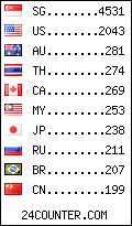 visitors by country counter