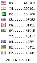 visitors by country counter