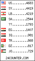 visitors by country counter