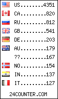 visitors by country counter