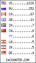 visitors by country counter