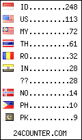 visitors by country counter