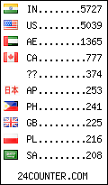 visitors by country counter