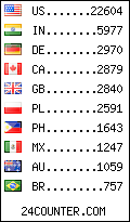 visitors by country counter