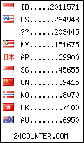 visitors by country counter