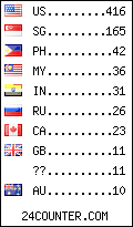 visitors by country counter