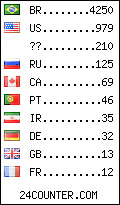 visitors by country counter