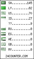 visitors by country counter