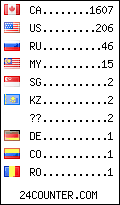 visitors by country counter