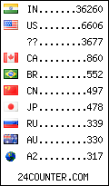 visitors by country counter