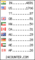 visitors by country counter