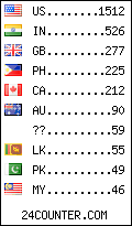 visitors by country counter