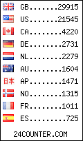 visitors by country counter