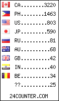 visitors by country counter