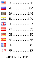 visitors by country counter