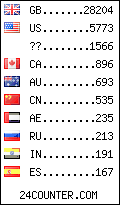 visitors by country counter