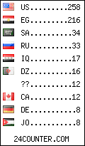 visitors by country counter