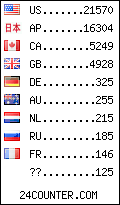 visitors by country counter