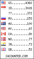 visitors by country counter