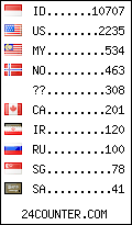 visitors by country counter