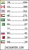 visitors by country counter