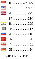 visitors by country counter