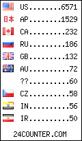 visitors by country counter