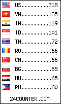 visitors by country counter