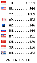 visitors by country counter
