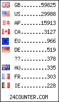 visitors by country counter