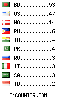 visitors by country counter